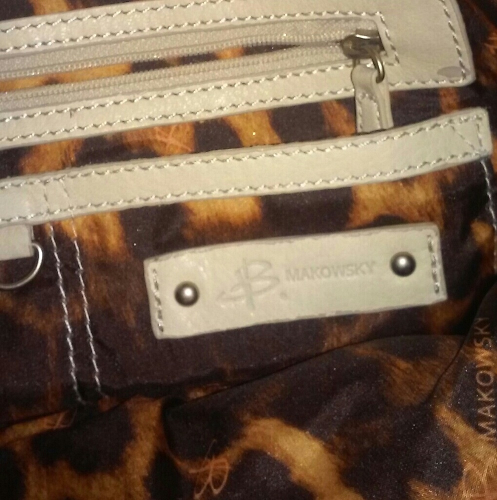 B.Makowsky Patchwork Leather Hobo - image 8